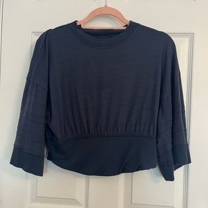 Free People Navy Joyful Tee Shirt Size M